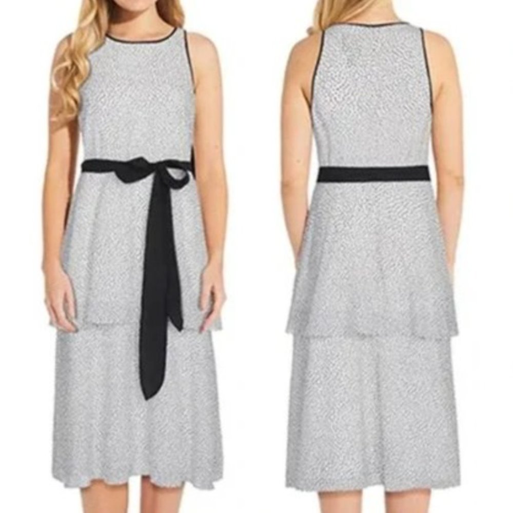 NWT Adrianna Papell Tiered Midi Dress 12